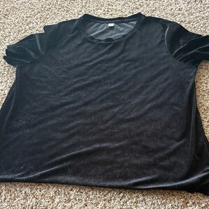 Old Navy Black Velvet Top